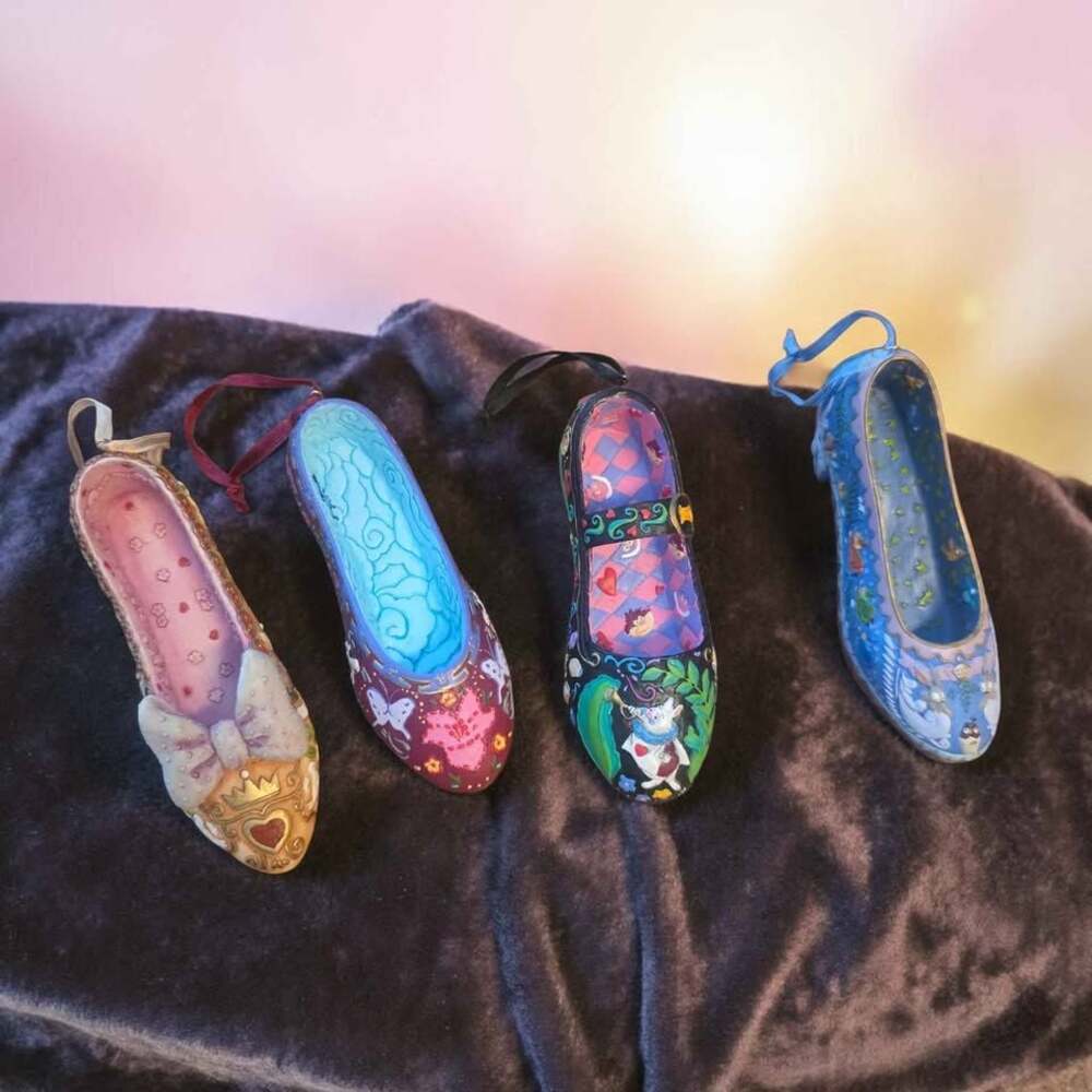 Disney Runway Shoe Ornaments Set of 4